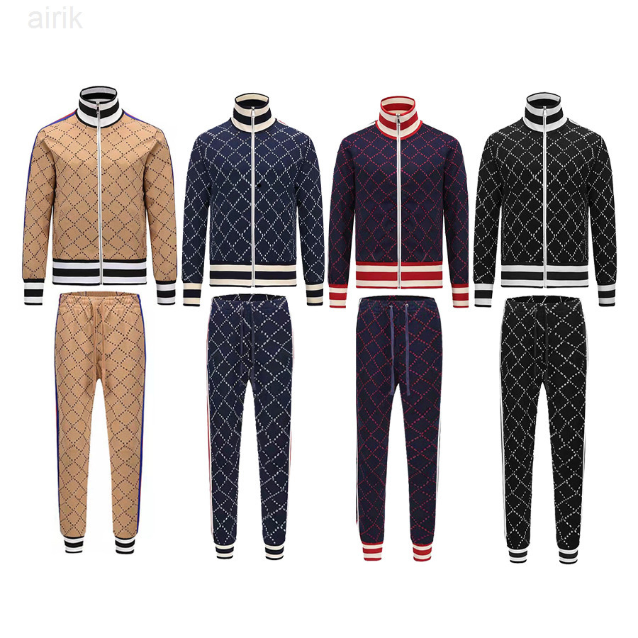 

Mens Tracksuit Two Pieces Sets Jackets Hoodie Pants With Letters Fashion Style Spring Autumn Outwear Sports Set Tracksuits Jacket Tops Suits, Blue