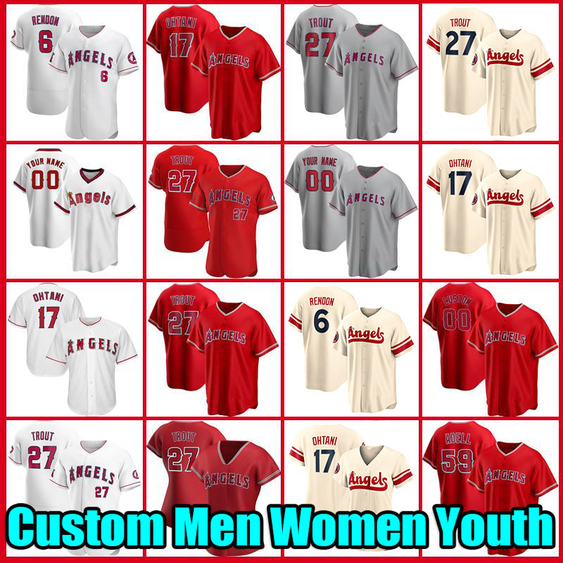

2022 City Connect 27 Mike Trout Baseball Jersey17 Shohei Ohtani Los 6 Anthony Rendon Angeles 34 Noah Syndergaard Jack Mayfield Luis Rengifo Taylor Ward Mike Mayers, Men custom retro(tianshi)