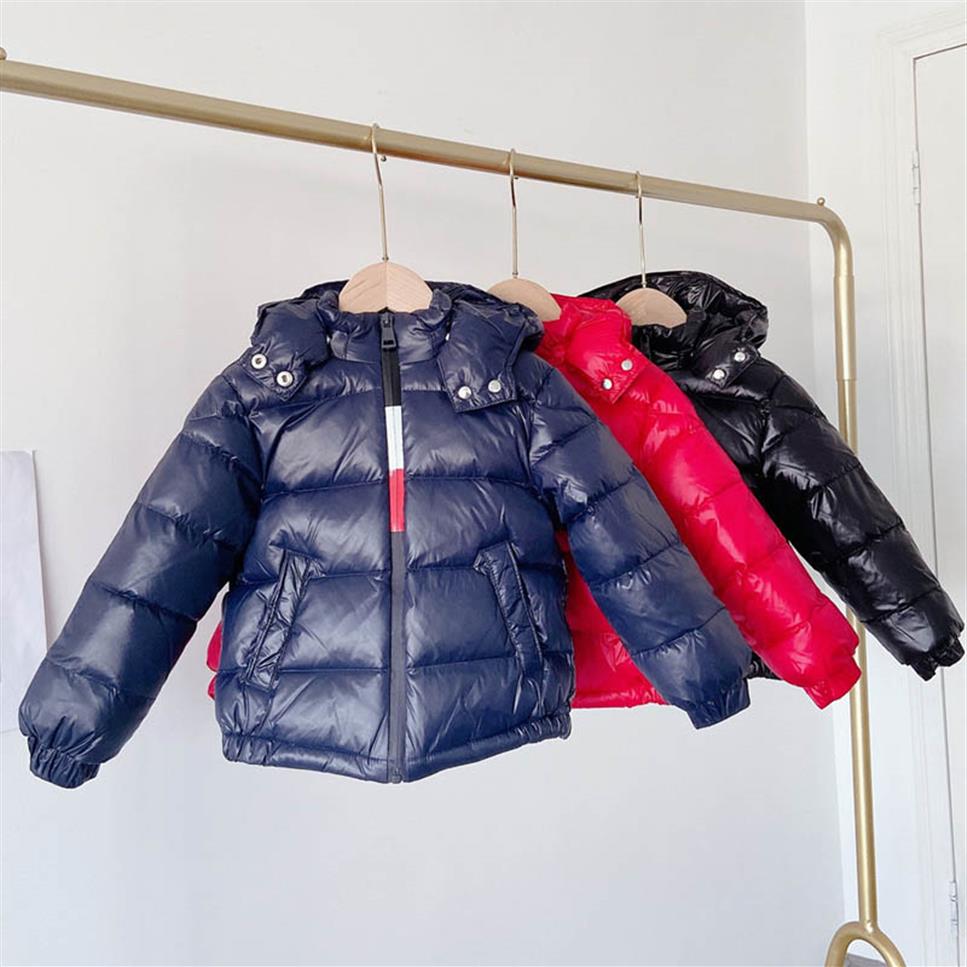 

Children Down Coat Kids Winter Outwear Boys Clothes Baby Clothing Hooded Jacket Short Coats Warm B84063034, Red