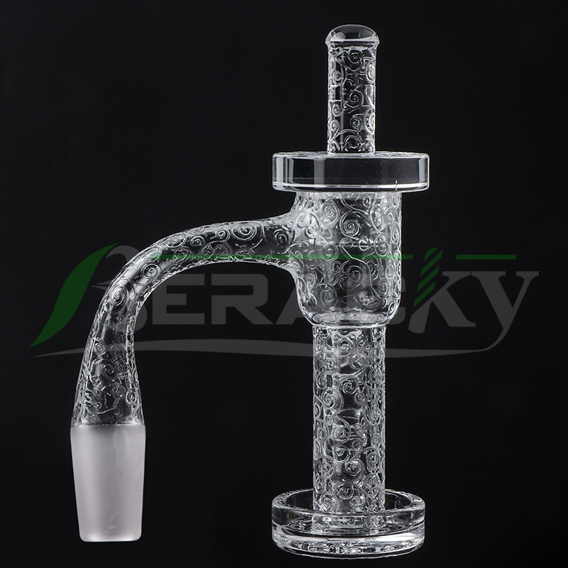 

Beracky Full Weld Sandblasted Smoking Terp Slurper Set With Quartz Cap And Pill 20mmOD Seamless Welded Beveled Edge Sandblasting Slurpers Nails For Glass Bongs Rigs