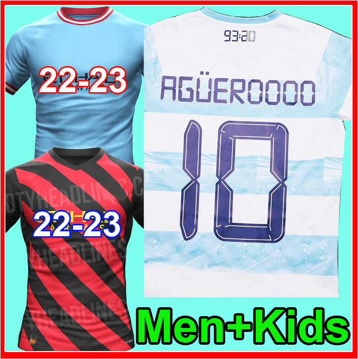 

21 22 23 AGUER0000 HAALAND SOCCER JERSEYS GREALISH STERLING MAN CITIES MAHREZ G.JESUS fans player version DE BRUYNE FODEN 2022 2023 football shirts kids kits uniforms, 3rd