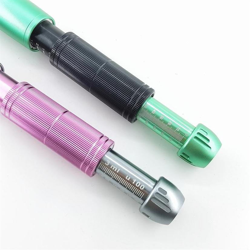 

3 Level Adjust Pressure Gun Hyaluron Pen with two Heads for Anti Wrinkle Lip Pumps Neele Meso Injector Ampoule243v