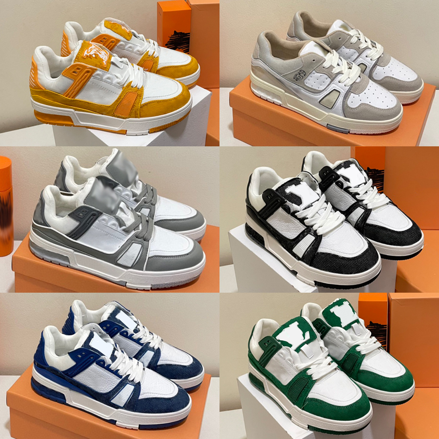 

New lovers men and women casual shoes designer first layer cowhide sneakers TPU outsole Bizshoes high quality fashion style 38-44, Color8