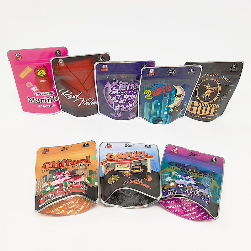 

50 Designes Backpack boyz smell proof packaging mylar bags 3.5g cali pack bag