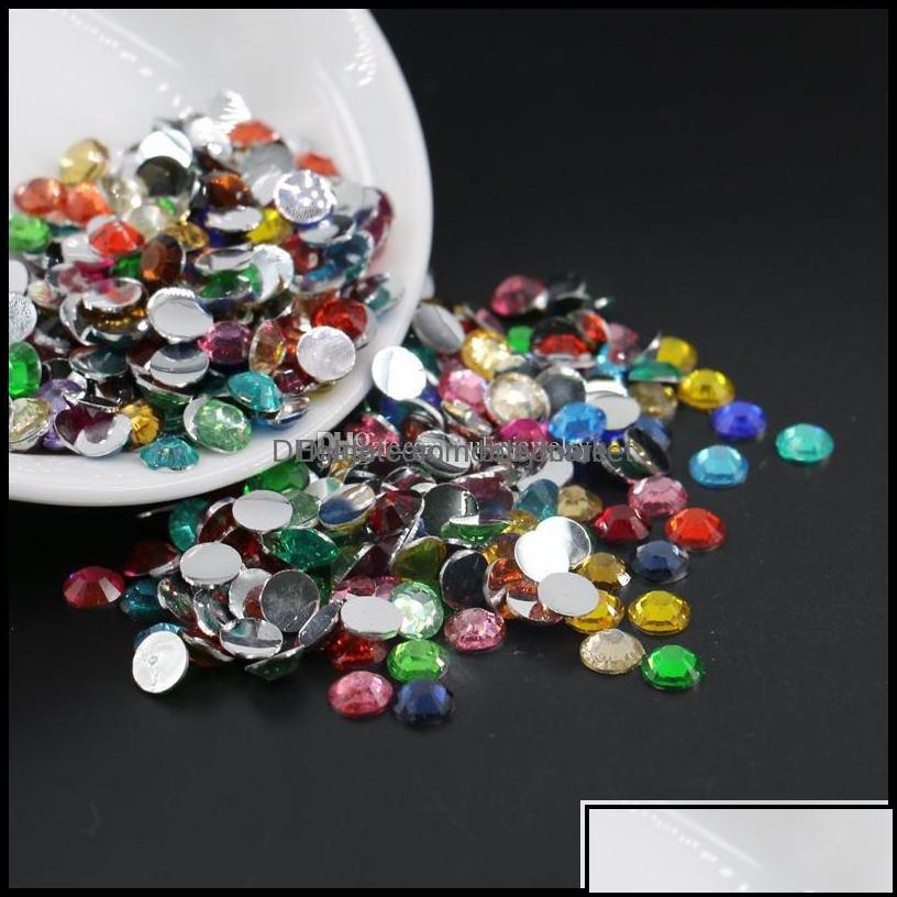 

Resin Loose Beads Jewelry Assorted Color Flatback Rhinestones Mixed Flat Back For Diy Deco M4Mm5Mm6Mm Dr Dh7Jv
