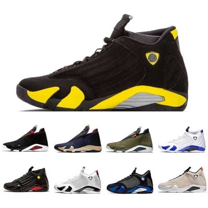 

Fashion Thunder Jumpman 14 mens basketball shoes University Red Hyper Royal DMP Black Toe Gym 14s men trainers sports sneakers, Color#1