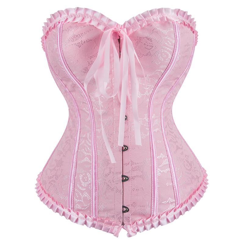 

Bustiers & Corsets Pink And Sexy Vintage Floral Victorian Corset Lingerie Top Renaissance For Women Plus Size -6XL BlackBustiers, Beige