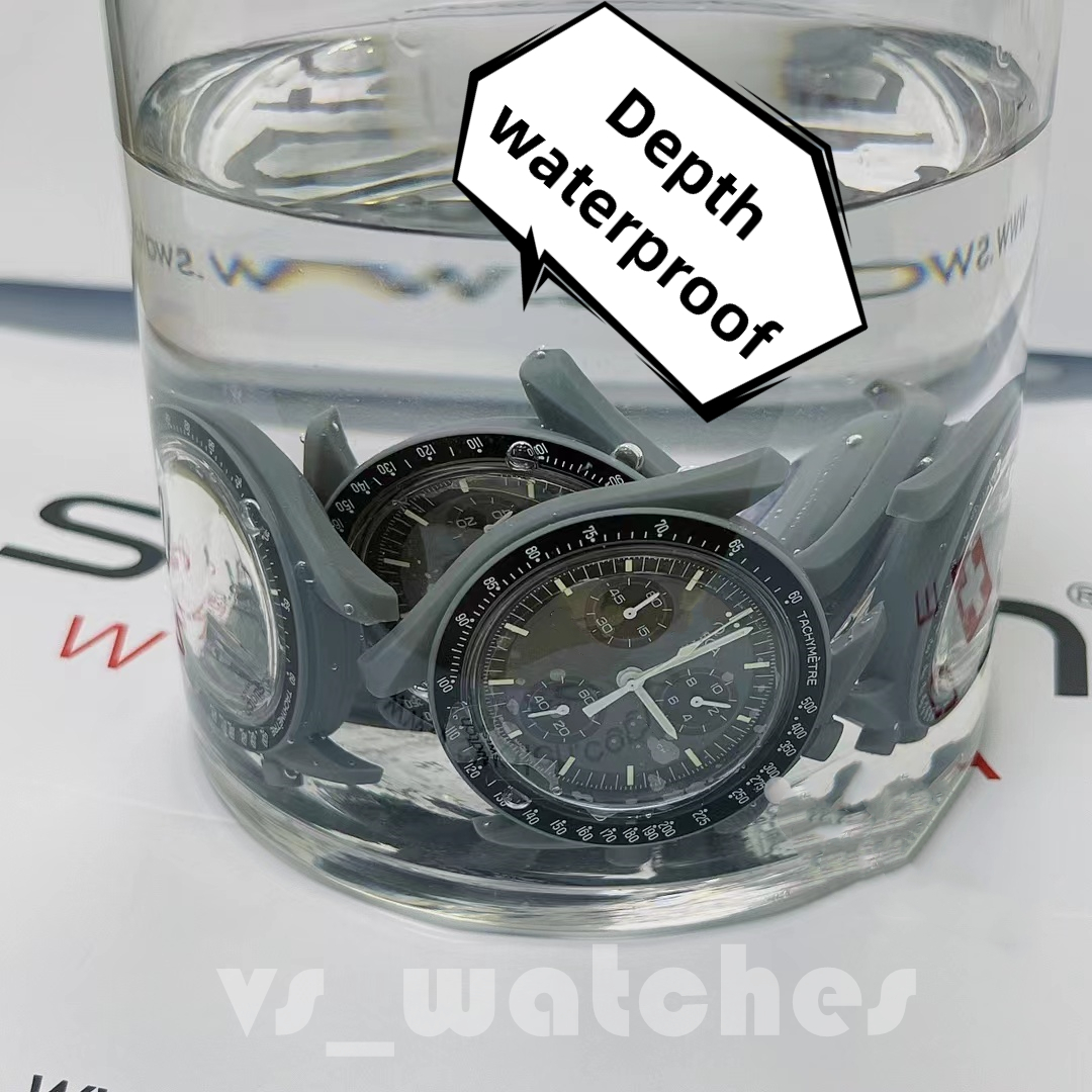 

2022ss Moonswatch Quarz Chronograph Mens Watch Mission To Mercury 42mm Real Black Nylon Super Luxury Watch James montre de luxe Limited Edition master wristwatches, 1.2mmscrewdriver