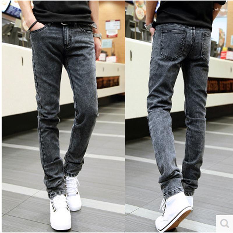 

Men's Jeans Wholesale 2022 Men's Fashion Snow Grey Hip Hop Casual Denim Biker Skinny Men Streetwear Homme School Pencil PantsMen's Bert2, Dark grey