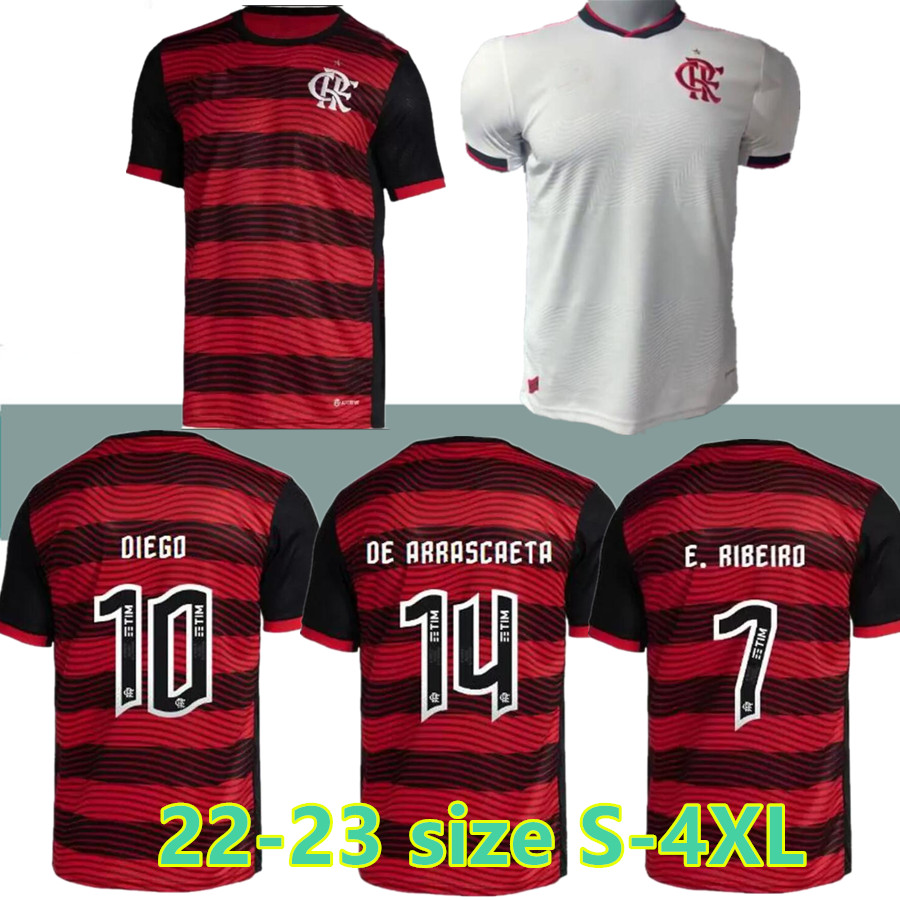 

CR Flamengo soccer jerseys fans player version Flamenco 22 23 David Luiz DIEGO E.RIBEIRO GABI football shirts Thiago PEDRO DE ARRASCAETA 2022 2023 MEN size:S-4XL, 21-22 away