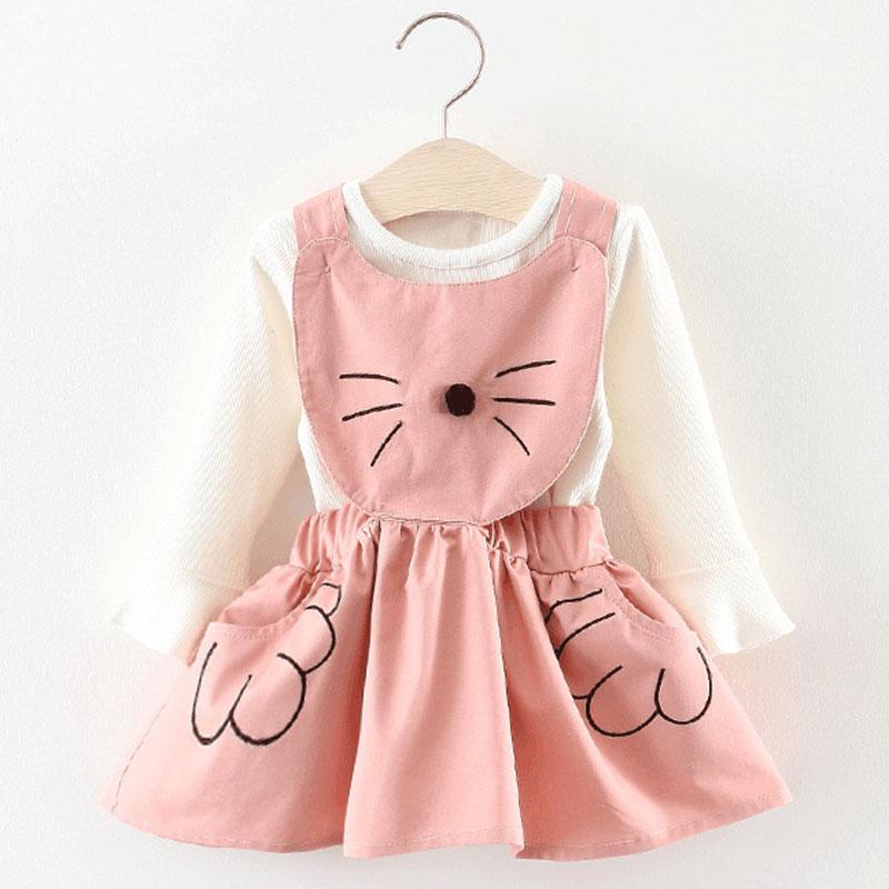 

Girl's Dresses Bear Leader Toddler Baby Girls Swan Cartoon Dress Spring Autumn Sweet Costumes For Girl Kids Princess Clothing 0-2 YearsGirl', Ax638 pink