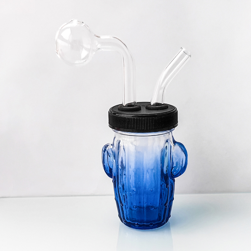 

Big Ball Oil Burner Bubbler Bactus Glass Pipes Cute Oil Rig Nail Pyrex Burning Water Pipe Tobacco Bowl Thick Smoking Hookah Shisha Pink Green Blue Red Gift for Smoker