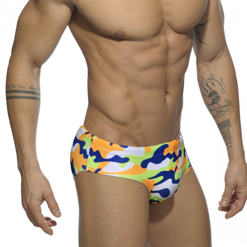 

Men's Swimwear Fashion Camo Gay Mens Briefs Swim Suit Sexy Push Up Swimsuit Male Bikini Swimming Trunks JESSBORN Beachwear Surf