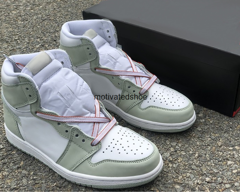 

Jumpman 1 Men Women Basketball Shoes Top Quality High OG Seafoam Banned Bred Toe Chicago Luxury Designers Trainers Sneakers With, #1