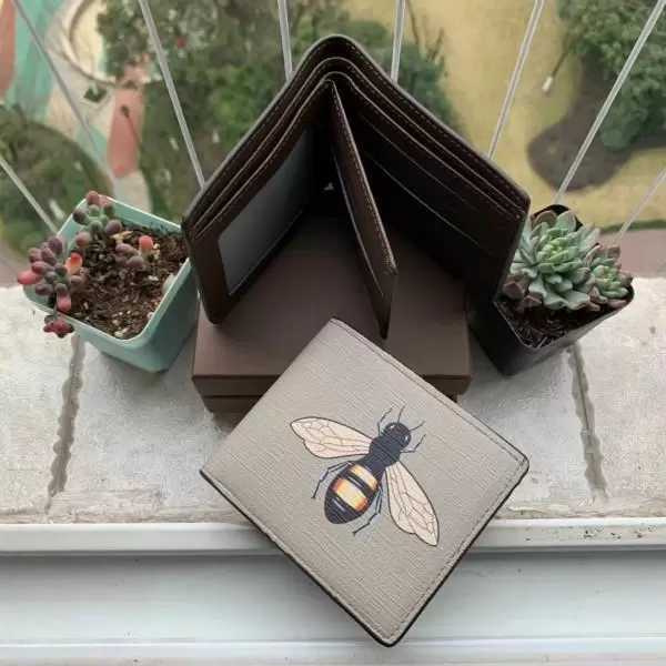 

High quality men animal Short Wallet Leather black snake Tiger bee s Women Long Style Purse card Holder, Just box