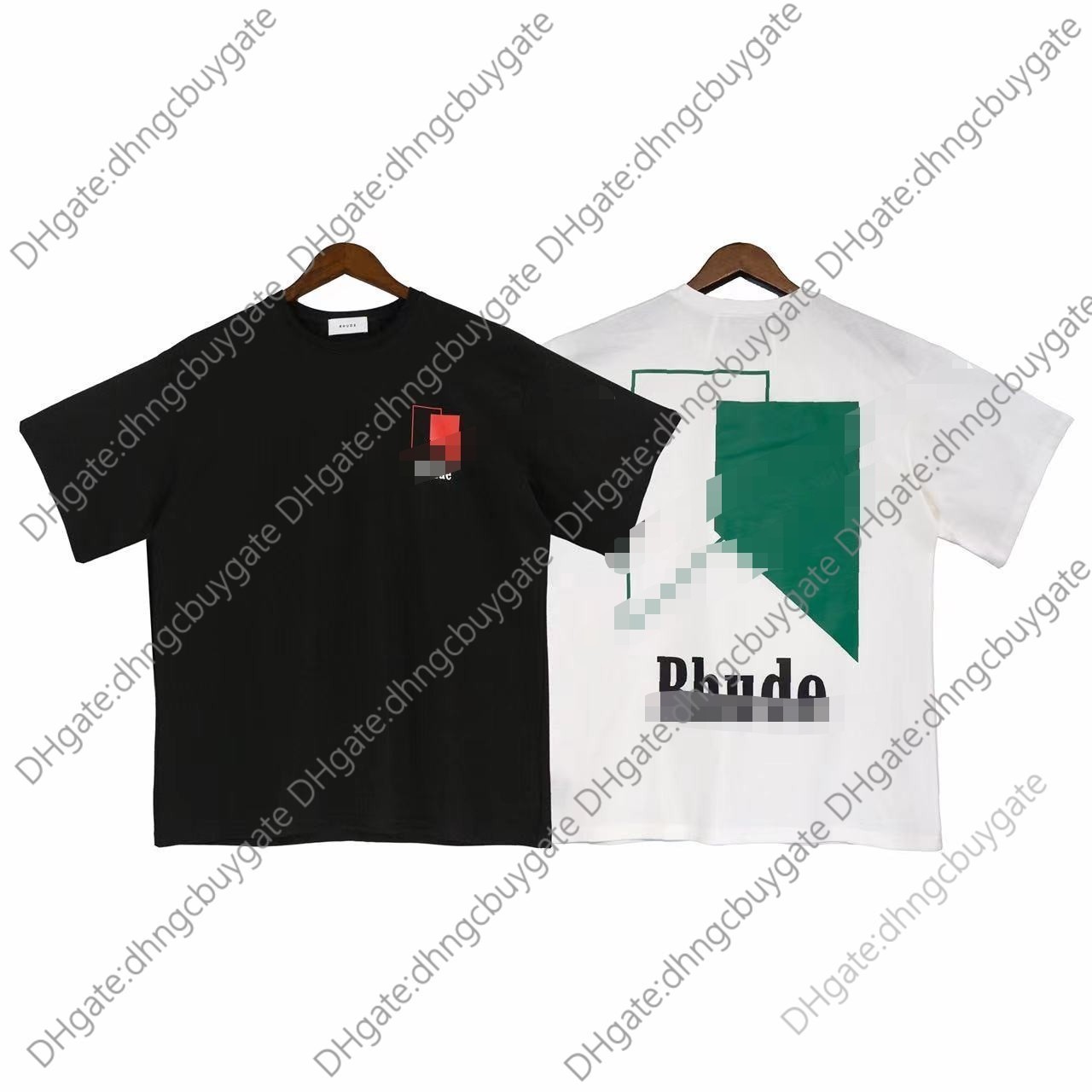 

Shirt Designer t Chaopai High Quality Rhude Cartoon Letter Printing Round Neck T-shirt t Shirt, White