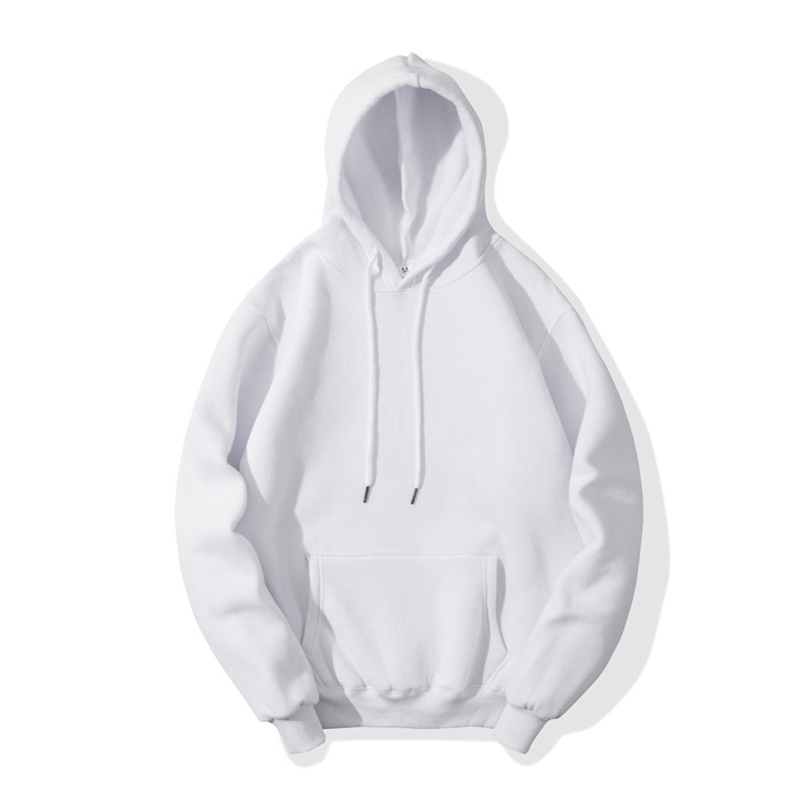 

Fashion White Men Hoodies Hip Hop Streetwear Casual Hoodies Sweatshirts Elasticity Solid Color Fleece Thick Warm Threaded Cuffs 220813