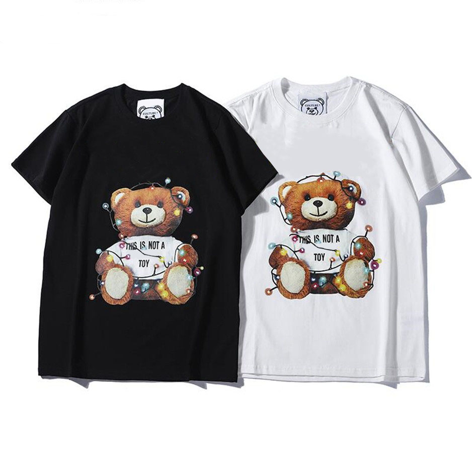 T-shirt Women's Tops men's summer new quality short sleeve Brand designer bulb bear round neck luxury half sleeve base shirts