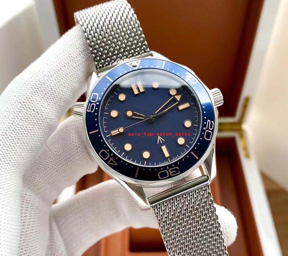Top vente classique 3 styles 007 hommes Montres-bracelets Cadran 42MM Lunette en céramique sans date Bracelet en acier raffiné de qualité supérie