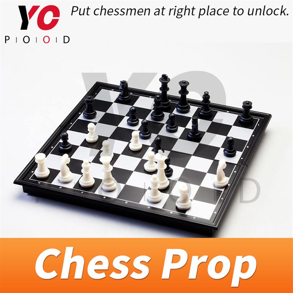 

Chess Prop real life escape room Takagism game put chessmen at the right place to unlock collapsible chess supplier YOPOOD314u