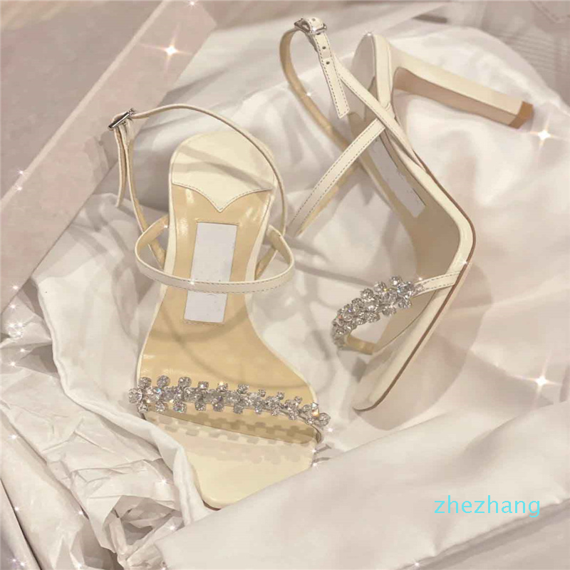Parfait été marque Meira sandales chaussures cristal embelli pompes à lanières féminin talon aiguille robe de soirée robe de mariée