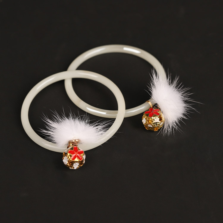 

Bracelet Antique Hanfu Imitation Rabbit Hair Style Super Fairy Fine Jade Chalcedony Pair Ring Hand Bracelet