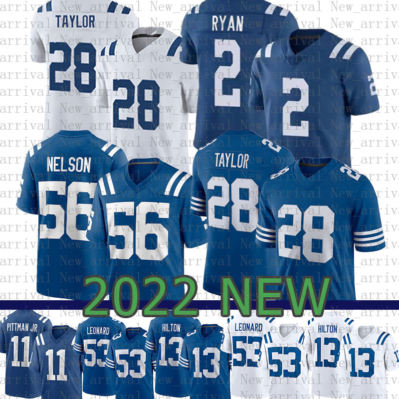 

Matt Ryan Jonathan Taylor Football Jersey Quenton Nelson Darius Leonard Alec Pierce Michael Pittman Jr. T.Y. Hilton Kenny Moore II Bernhard Raimann Colts''Brooks, Mens-x m