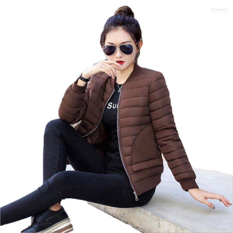 

Winter Women Cotton-padded Jacket Coat Female Cotton Short Style Slim Upright Collar Black Color B225 Kare22, Red
