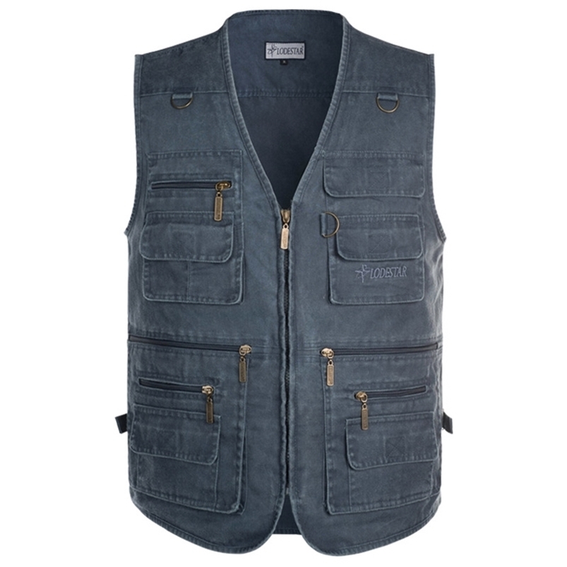 

Plus Size 6XL 7XL Denim Vest Men s Jacket Sleeveless Cotton Casual Waistcoat Jean Coat Slim Fit Male Cowboy Pockets 220728, Black