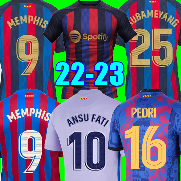 

ADAMA Camisetas de football MEMPHIS PEDRI AUBA soccer jerseys FERRAN 21 22 23 ANSU FATI 2021 2022 2023 F. DE JONG barceLona DEST kit shirt men kids sets uniforms, Kids 3rd