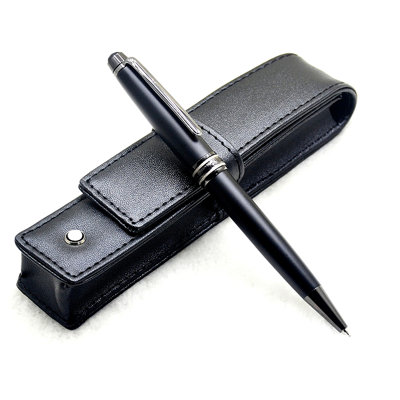 

Promotion - Luxury Msk-163 Matte Black Metal Ballpoint Pen Rollerball Pen High quality Writing Office School Stationery With Serial Number, As shown picture