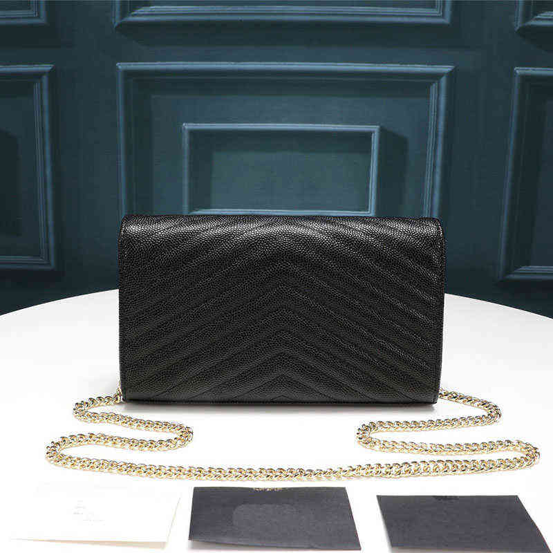 5ADesigner Sac à Bandoulière pour Femmes Mode Bandoulière Sacs Classique Chaîne Rabat Cross Body Sacs À Main De Luxe En Cuir Véritable Femme Soir