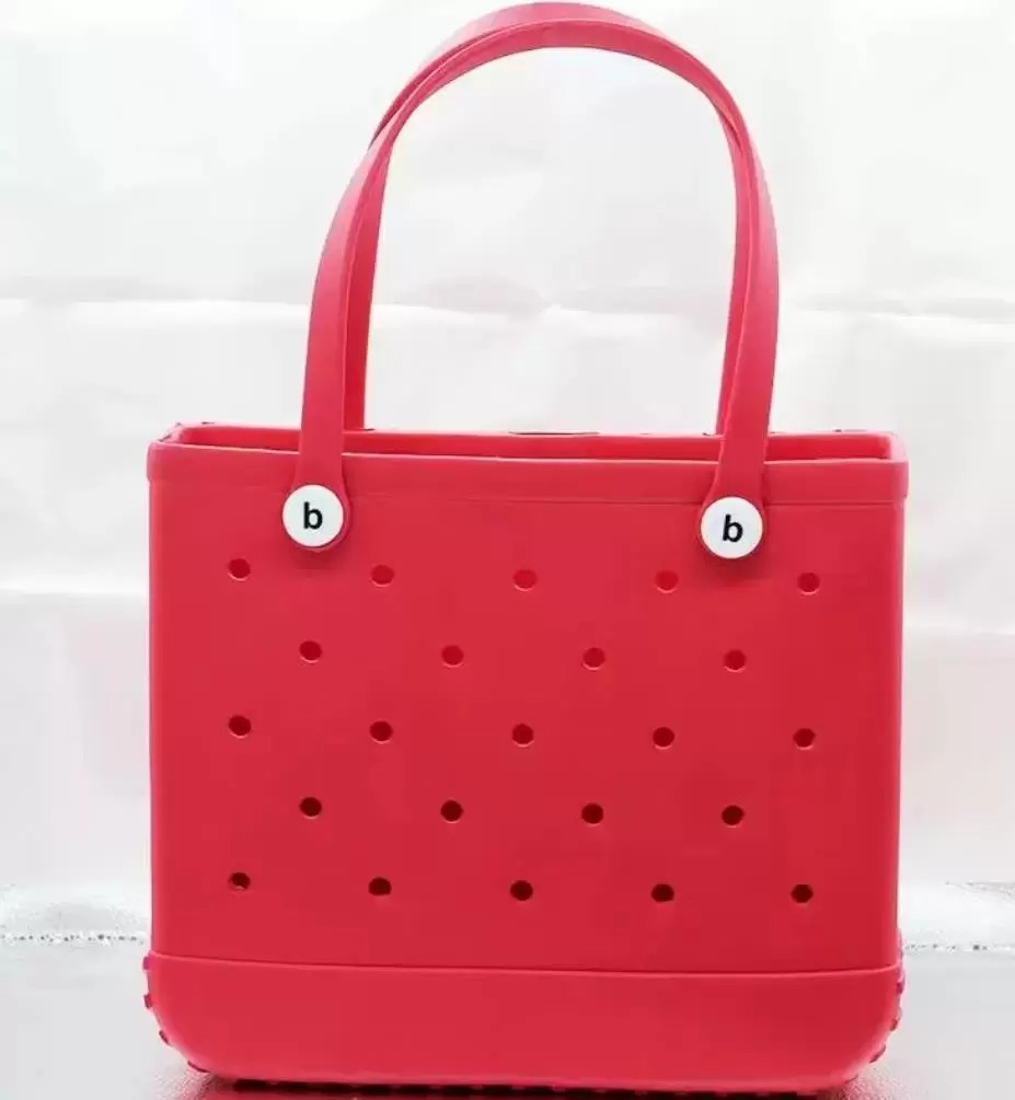 

Women Eva Bogg Bag Tote Large Shopping Basket Bags Storage Washable Beach Silicone Waterproof Bog Bag Purse Eco Jelly Candy Lady Handbag Woman Handbags wholesale, Black