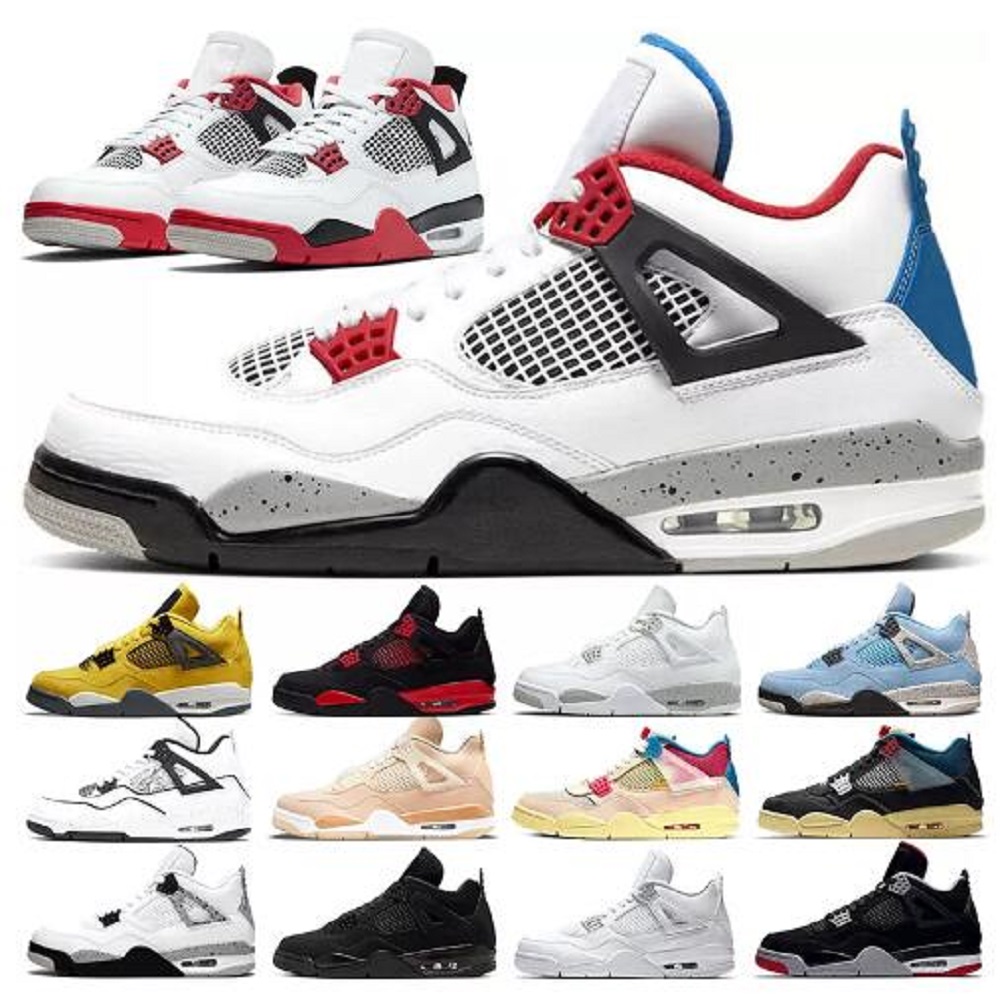 

Jumpman 4s Basketball Shoes 4 Men Women Black Cat Red Thunder Lightning University Blue White Oreo Bred Pure Money What The High Top Mens Trainers Sports Sneakers, # 18