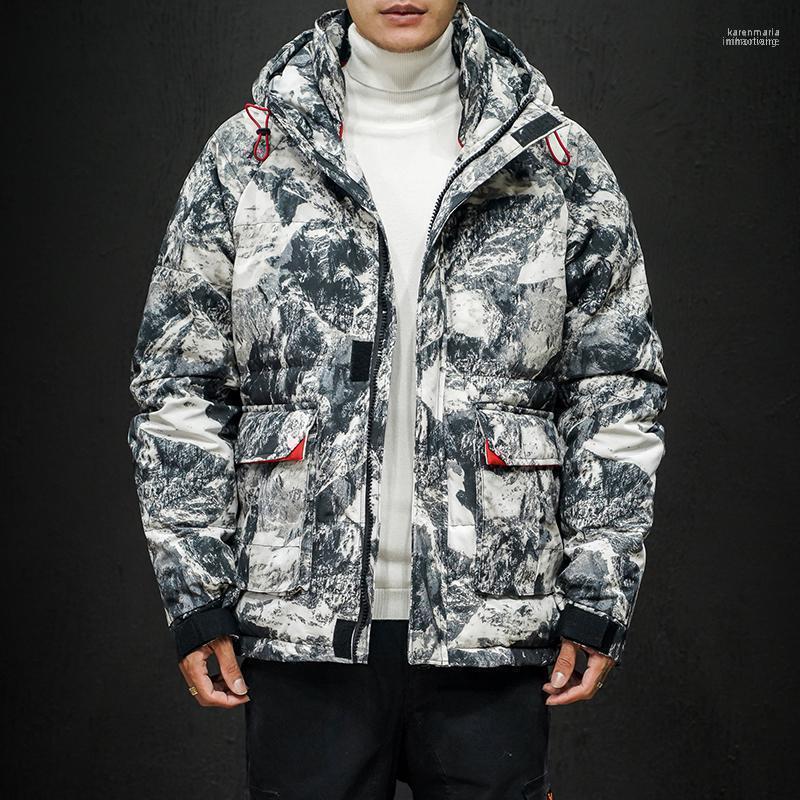 

Men's Down & Parkas 2022 Winter Korean Style Coat Loose Black Fashion Jacket Men Clothing DD6MF1 Kare22, Style 1