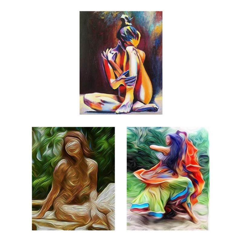 

Paintings Digital Oil Painting Modern Canvas Wall Art Frameless Hand Painted Abstract Girl Craft Home Living Room Decor