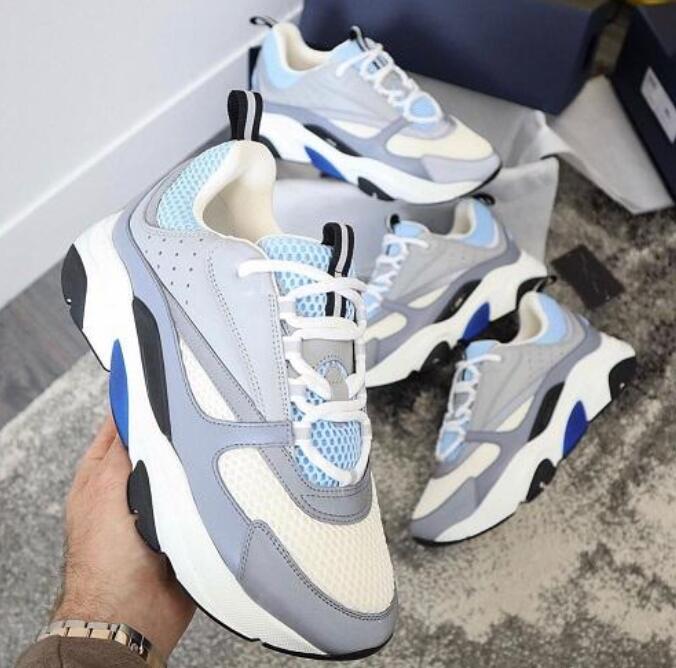 

Designer B22 Luxury shoes Calfskin shoe Mens Top Technical Knit Platform Sneakers Blue Grey designers Sneaker Knits runner trainers 36-45, 16