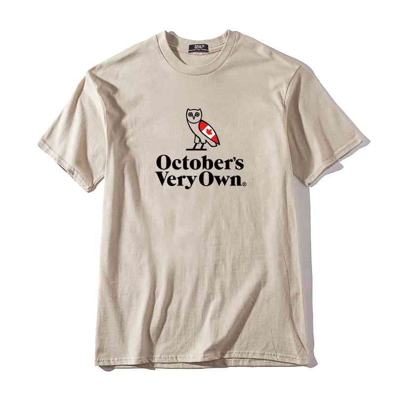 Ovo Canadian Wings Spring and Summer Short Sleeve T-shirt American Street Letter Printed T-shirt Men's Women's Hip Hop