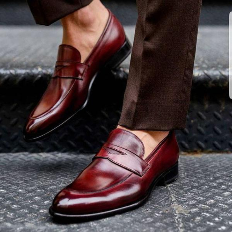 

Loafers Men Shoes PU Solid Color Fashion Business Casual Wedding Party Daily Retro Mask Wear Classic Korean Dress Shoes CP109, Clear