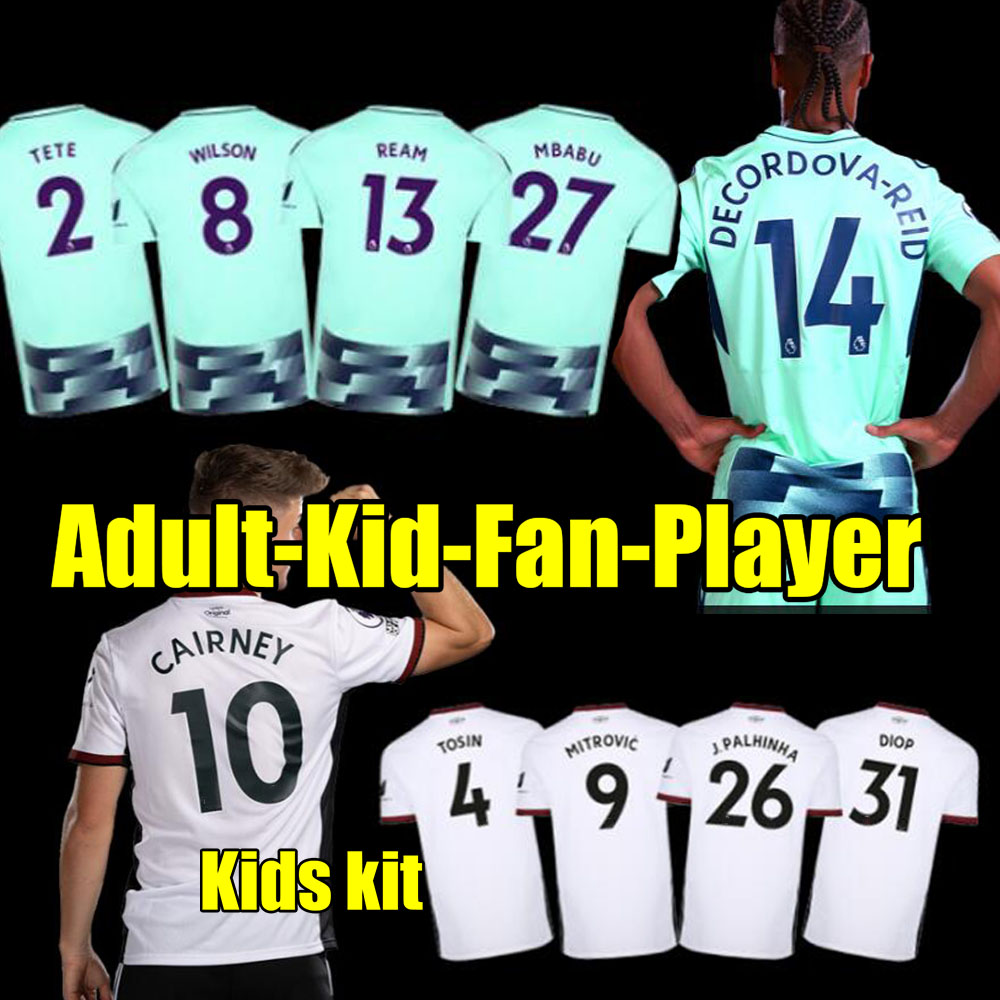 

22/23 KEBANO Mitrovic Fulhams soccer jerseys 2022 2023 CAIRNEY WILSON MUNIZ men kids kit football shirt shirts tops Sports Outdoors 963002 jersey, Away epl