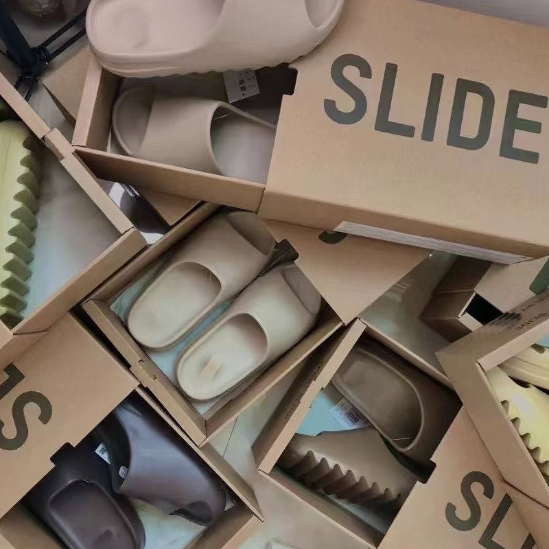 

With Box Slides Mens Womens Slippers Onyx Ochre Glow Green Bone Black Blue Pure Resin Orange Soot Designer Slide Eva Rubber Slipper Sandales 36-47, I need look other product