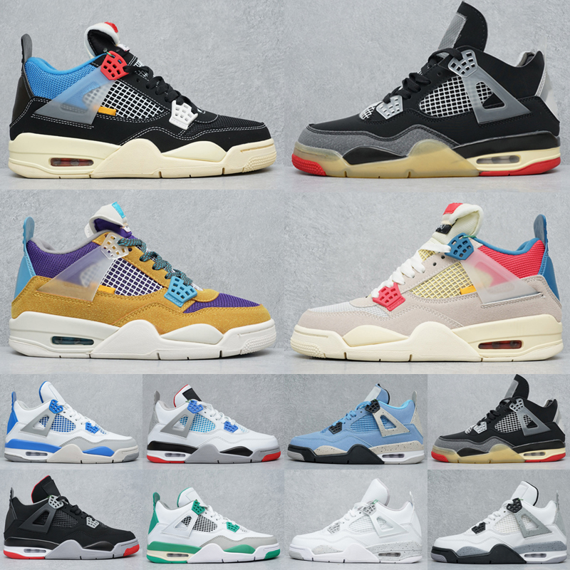 

2022 white oreo 4 4s basketball shoes university blue Black cement pure money trainers Silt Red Splatter metallic green purple men women sneakers, As photo 10