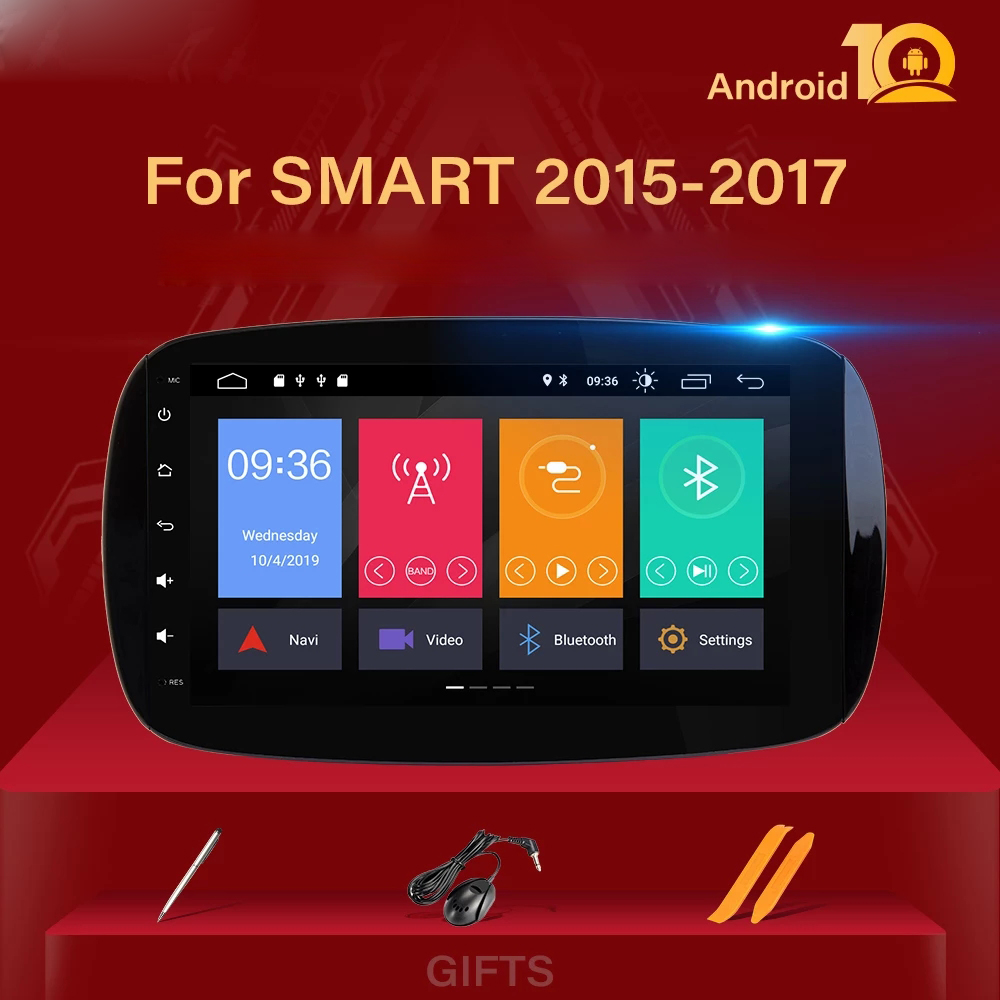 

9 inch 1024x600 HD Touch Screen Android 10 Car Video Multimedia Radio Stereo for BENZ SMART 2016-2018 Wifi Bluetooth DVR USB