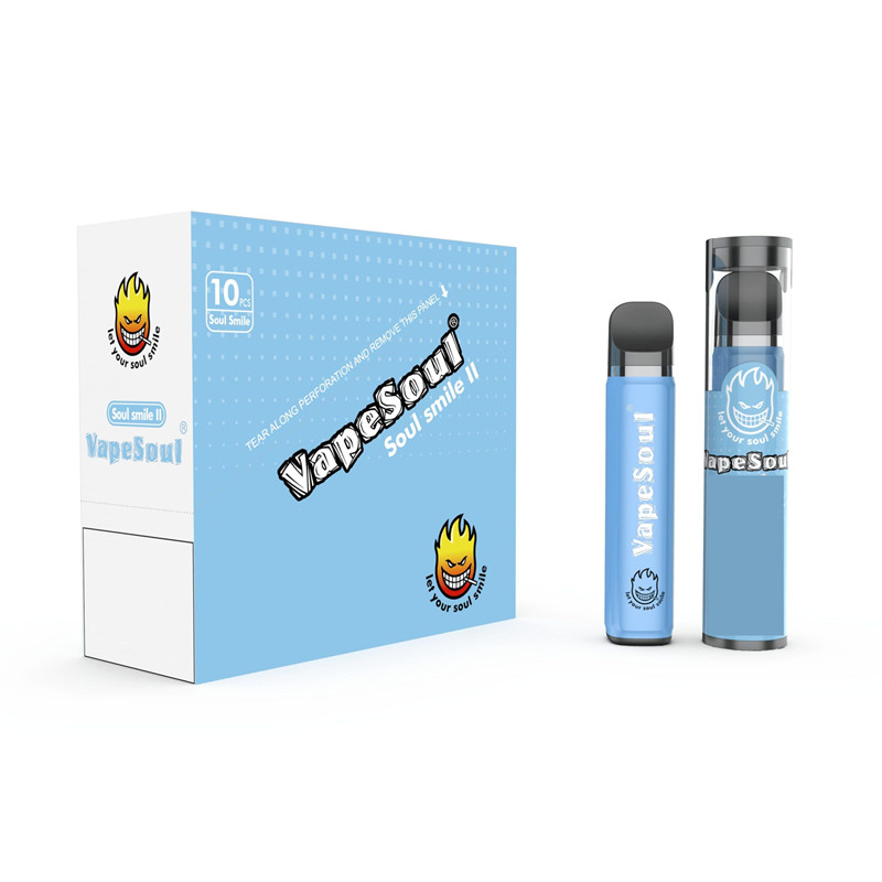 

Disposable E Cigarettes VapeSoul Soul Smile II 1500 Puffs Disposable Vape 550mAh in Stock
