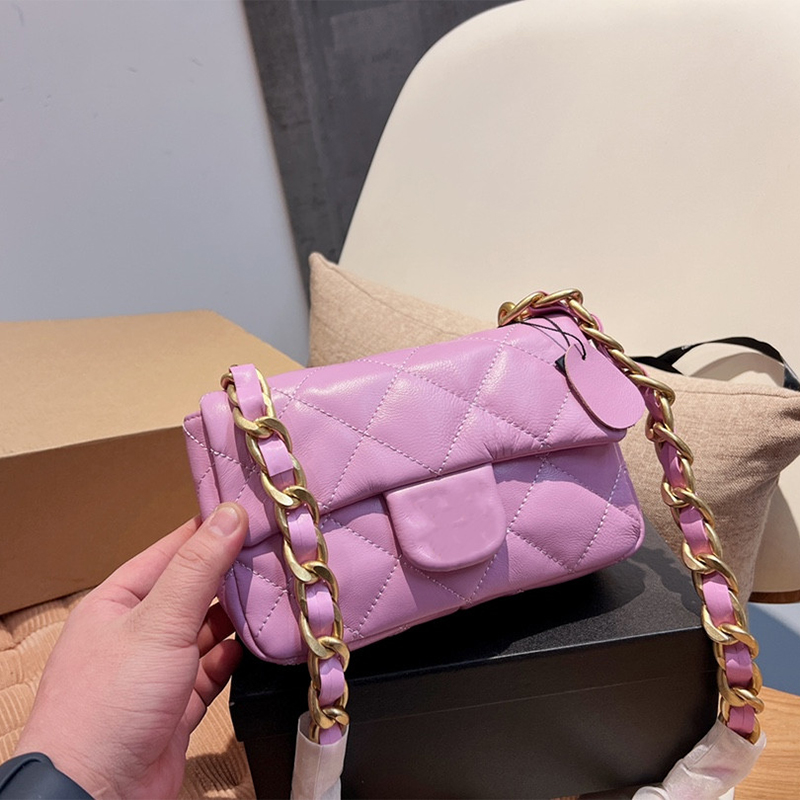 High Quality Classic Luxury Women's Bag Fashion Chain Leather Quilted Designer Handbag Shoulder Bags Retro Cross body Luxurious Mini Wallet Tot