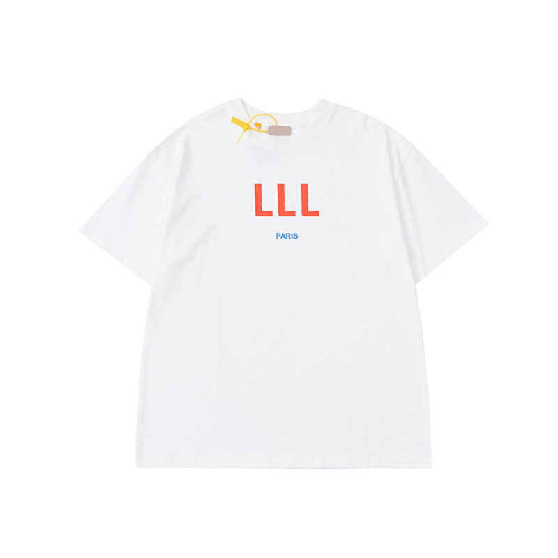 

22ss USA Spring Summer Letter Tee Skateboard Men t shirt Women High Street Casual Cotton Oneck Oversize Tshirt, White