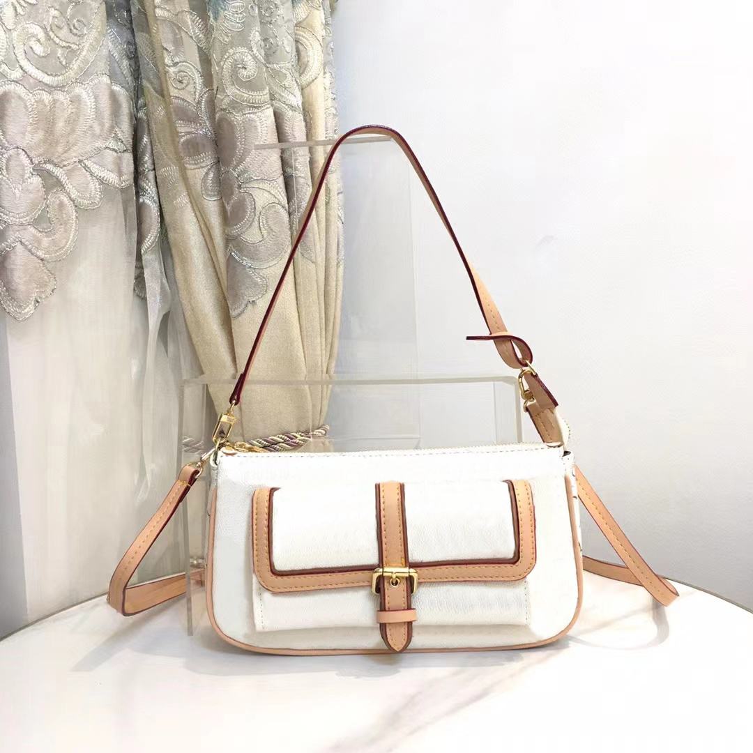 

High Quality Luxurys Designers Bags Handbag Purses Woman Fashion double bread Clutch Purse Shoulder Bags Chain Bag #332222, White
