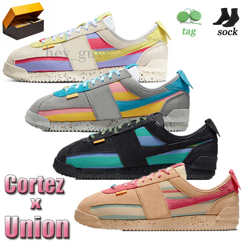 

Classic Union x Cortez 2022 Designer Casual Shoes for Men Women Trainers Lemon Frost Light Smoke Grey Off Noir Sesame Sneakers Sports Jogging Walking Big Size 36-45, Box