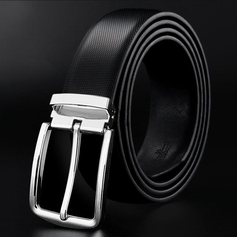 

Belts Fashion Trend Belt Men Leather Korean Wild Simple Design Pin Buckle Personality High Quality Casual Authentic Luxury, Black