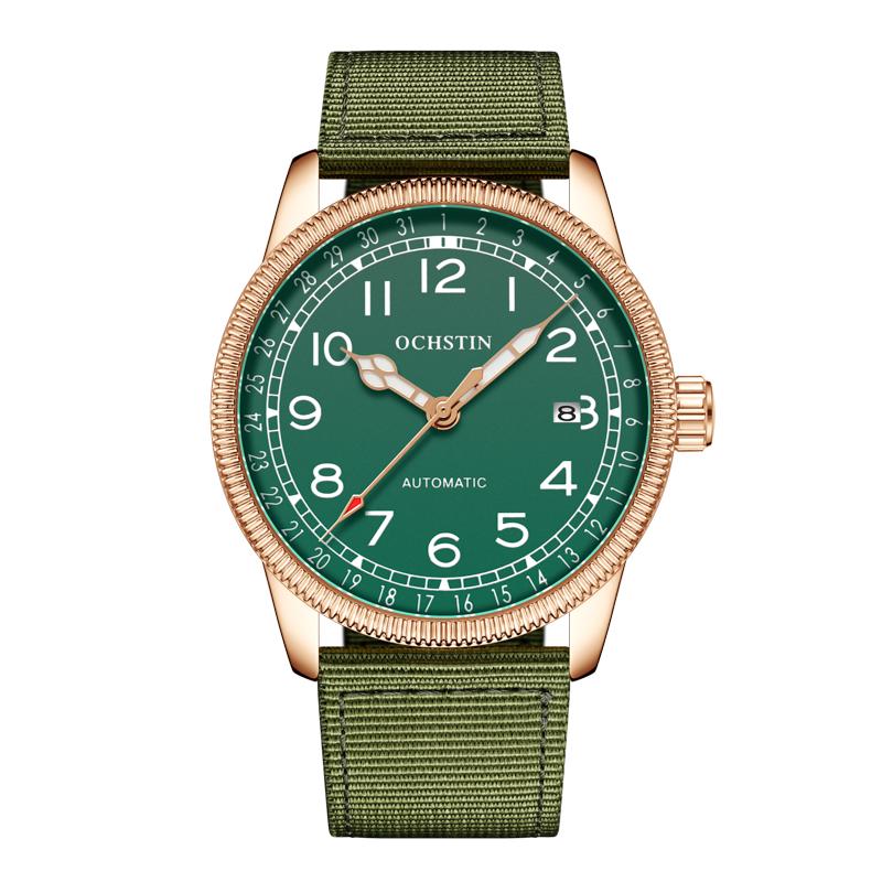 

Wristwatches Ochstin Mechanical Men Watch Automatic Watches Man Retro Red Leather Wristwatch Top Male Fashion ClockWristwatches Wristwatches